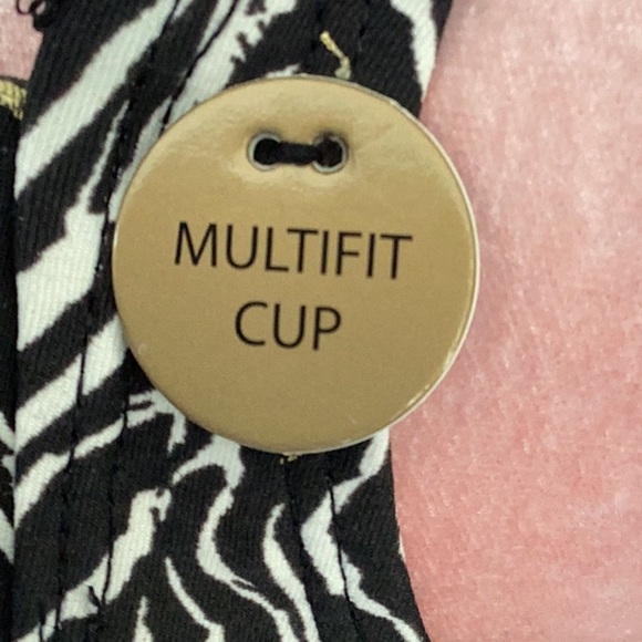 NWT Nip Tuck Swim Stylish Gold Foil Zebra Print Women’s One Piece Swimsuit Size8 - Picture 6 of 9